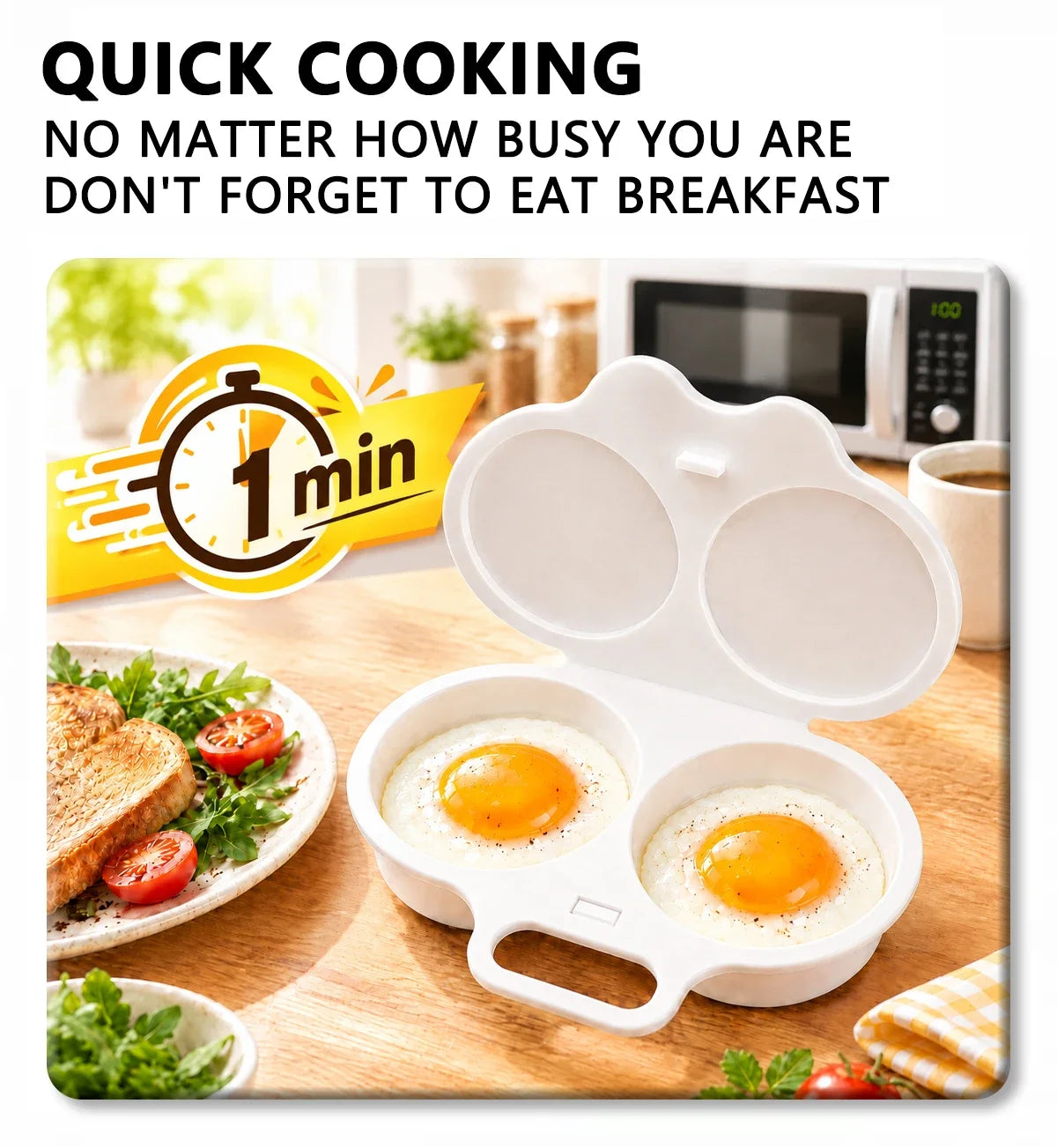 Microwave Egg Poacher – Perfect Poached Eggs in 2 Minutes